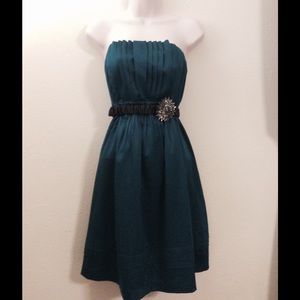 ❤️ Dark teal evening dress
